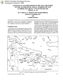 British Columbia Geological Survey Geological Fieldwork 1989