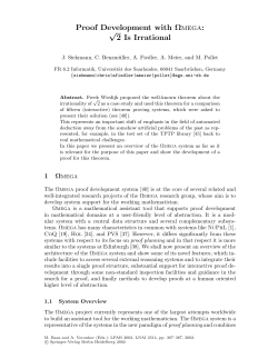 Proof Development with &Omega;mega: &radic; 2 Is Irrational