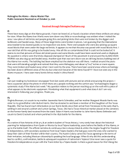 Page 1 of 15 Reimagine the Alamo &ndash; Alamo Master Plan Public