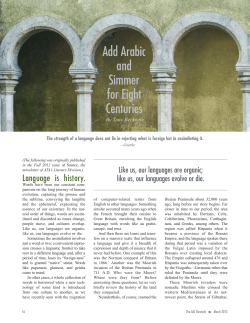 Add Arabic and Simmer for Eight Centuries
