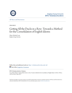 Getting All the Ducks in a Row: Towards a Method for the