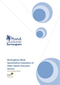 Older Adults Service Evaluation Report 2015