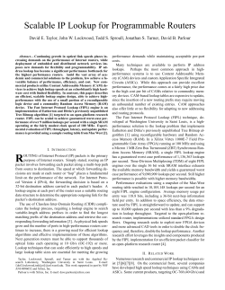 Scalable IP Lookup for Programmable Routers