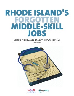 Rhode Island`s Middle-Skill Jobs