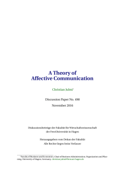 A Theory of Affective Communication