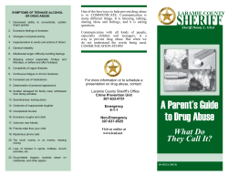 Drugs &ndash; A Parent`s Guide.