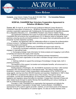 NCBFAA, CAAAREM Sign Voluntary Cooperation Agreement to