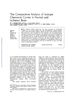 The Comparative Anal/sis of Isotope Clearance Curves in Normal