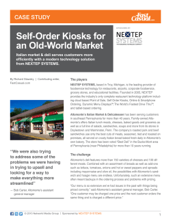 Self-Order Kiosks for an Old-World Market