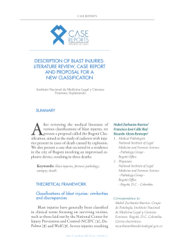 description of blast injuries: literature review