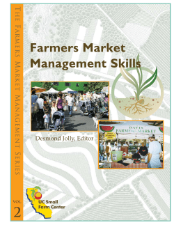 Farmers Market Management Skills