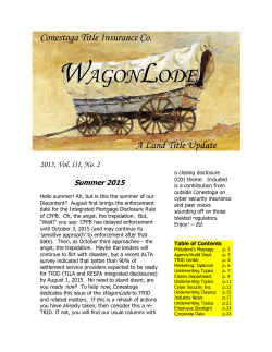 newsletter - Conestoga Title Insurance Company