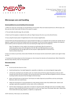 microscope care