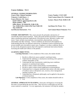 Course Syllabus