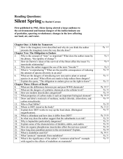 Silent Spring Reading Questions