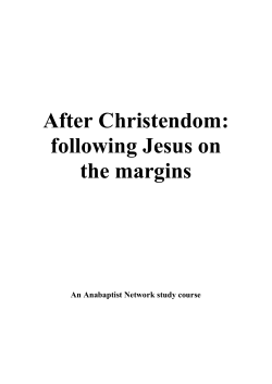 After Christendom: following Jesus on the margins