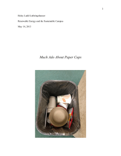 Much Ado About Paper Cups