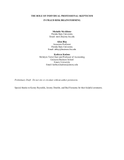the role of individual professional skepticism in fraud risk