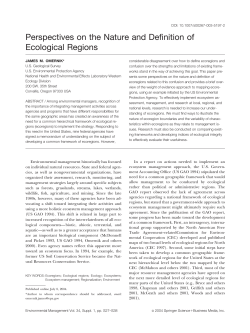 Perspectives on the Nature and Definition of Ecological Regions