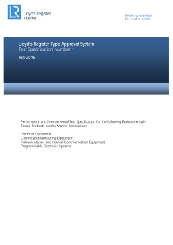 Test Specification Number 1