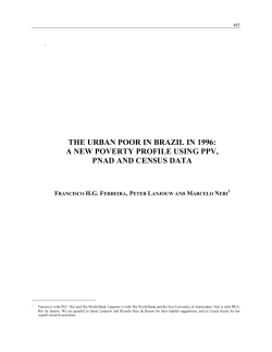 the urban poor in brazil in 1996