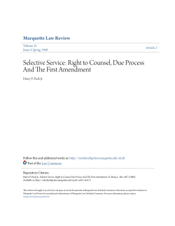 Right to Counsel, Due Process And The First Amendment