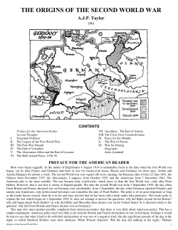 the origins of the second world war