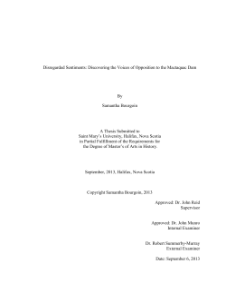 Discovering the Voices of Opposition to the Mactaquac Dam