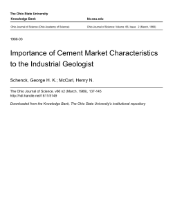 Importance of Cement Market Characteristics to the Industrial