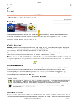 Nonmetals