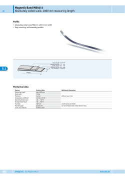 Magnetic Band MBA111 Absolutely coded scale, 4000 mm