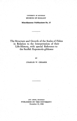 The Structure and Growth of the Scales of Fishes in