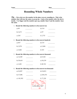 Section 1.1 Rounding