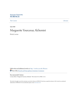 Marguerite Yourcenar, Alchemist - SUrface