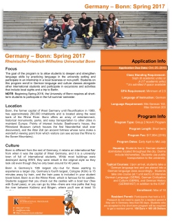 Germany – Bonn: Spring 2017 Germany