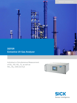 DEFOR Extractive UV Gas Analyzer