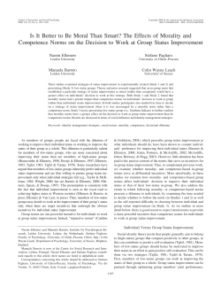 Is It Better to Be Moral Than Smart? The Effects of