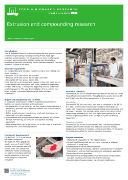 Introduction Available equipment Project examples Compound