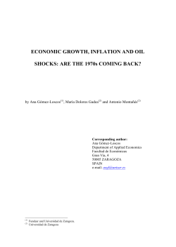 Economic Growth, Inflation and Oil Shocks: Are the 1970s Coming
