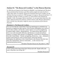 Station #4: "The Roosevelt Corollary" to the Monroe Doctrine