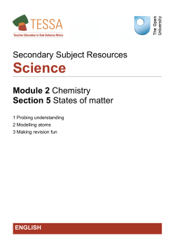 Section 5 : States of matter
