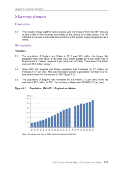 Chapter 9: Summary of results - Office for National Statistics