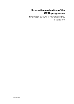 Summative evaluation of the CETL programme