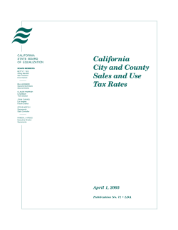Pub. 71 - California City and County Sales and Use Tax