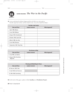 GUIDED READING The War in the Pacific