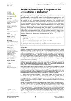 Do arthropod assemblages fit the grassland and savanna biomes of