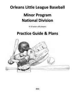 Baseball practice guide - Orleans Little League Baseball