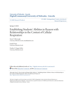 Establishing Students` Abilities to Reason with Relationships in the