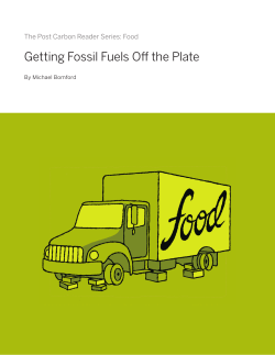 Getting Fossil Fuels Off the Plate
