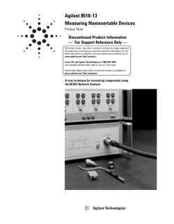 Agilent 8510-13 Measuring Noninsertable Devices